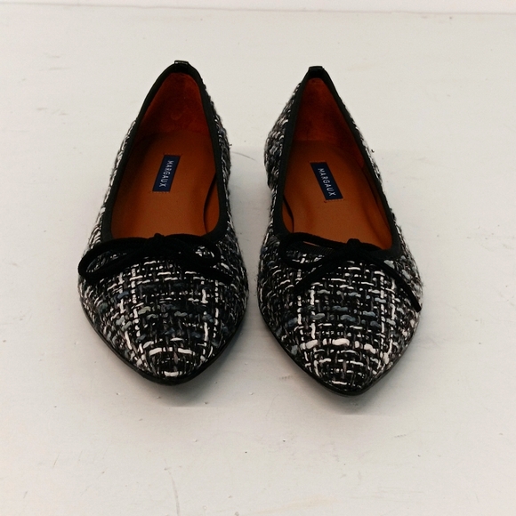 NEW Margaux Women's The Point Black/White Tweed Flats - EU39/US9 - Picture 4 of 14